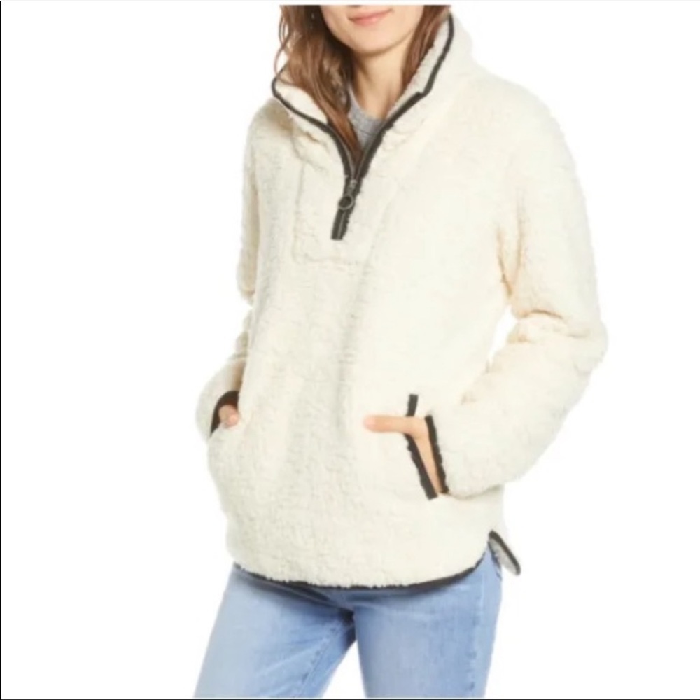 THREAD AND SUPPLY Fuzzy Teddy Pullover Cozy Jacket size large